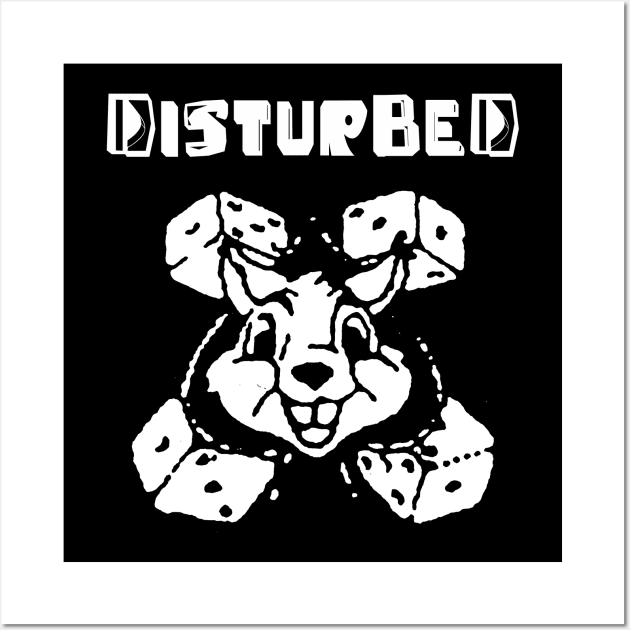 disturbed bunny dice Wall Art by doggo babushka